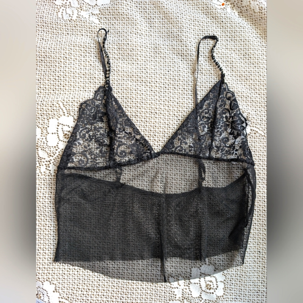 Sheer Black Lace Camisole - Picture 6 of 6
